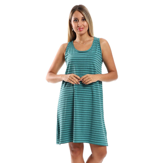 Slip On Striped Sleepshirt - قميص نوم مخطط سهل الارتداء