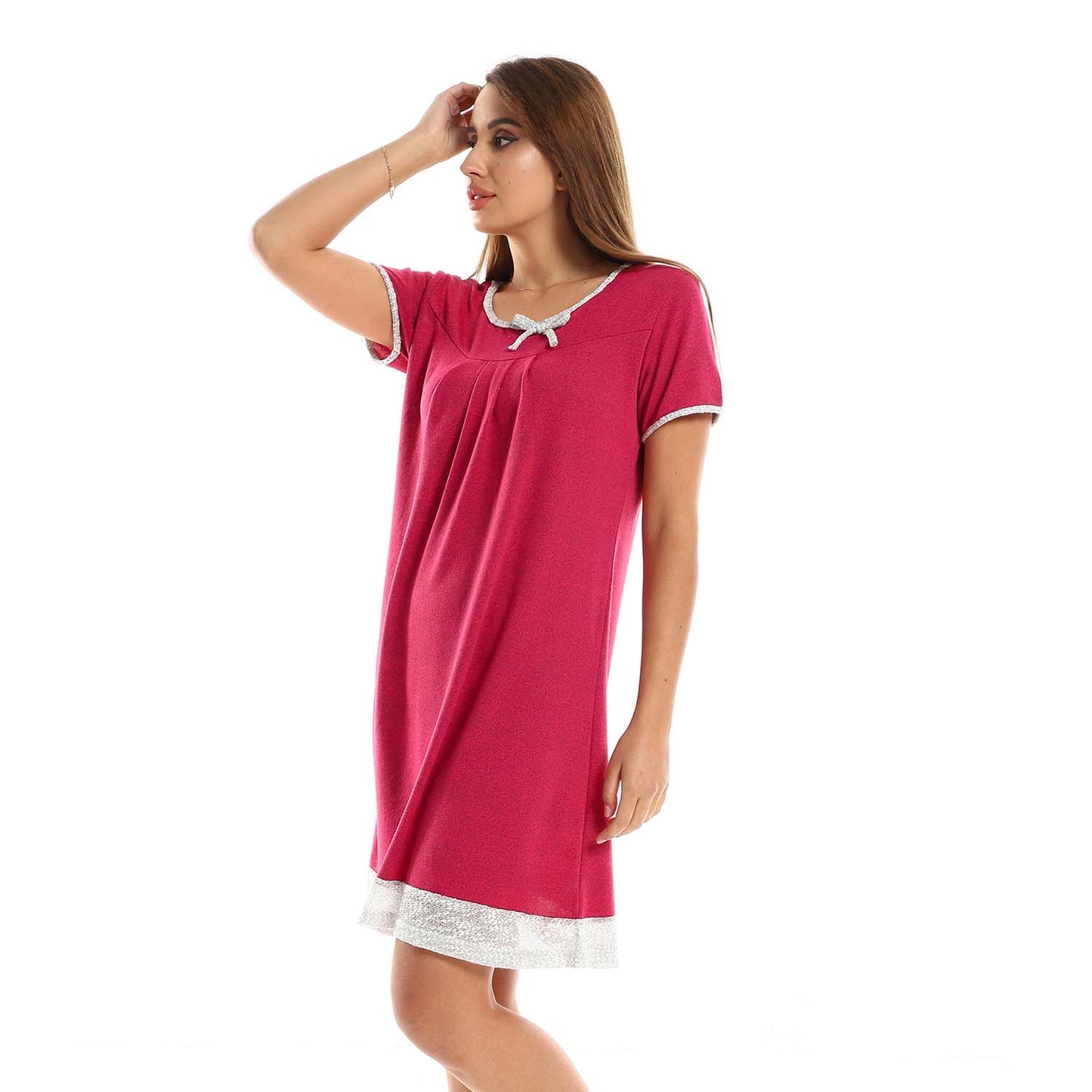 Chest Ribbon Sleepshirt - قميص نوم بفيونكة على الصدر