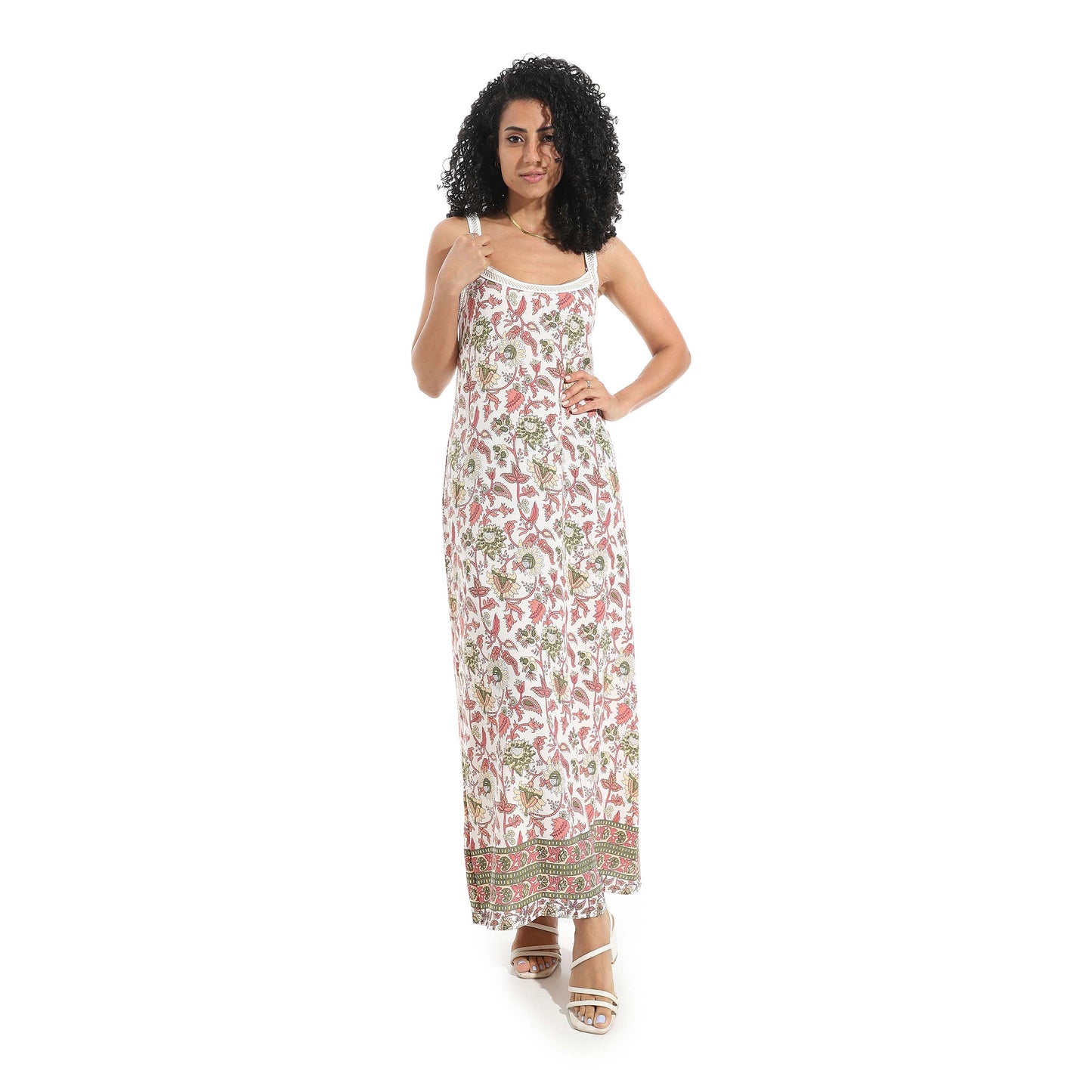 Halter Neck Printed Nightgown - قميص نوم مطبوع