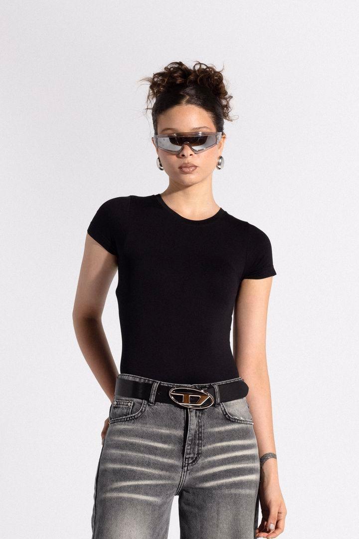 Black Short Sleeve Bodysuit