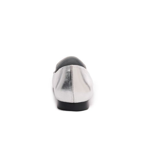 Square Toe Cap Shiny Leather Moccasin
