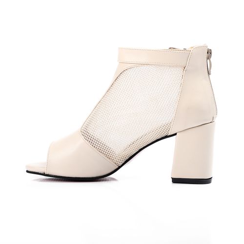 Beige Side Mesh Sandal