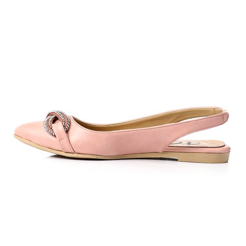 Slingback Strass Flat Shoes
