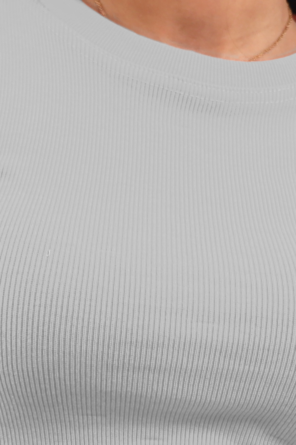Short Sleeve Ribbed Top
