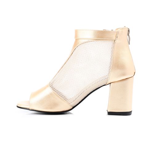 Gold Side Mesh Sandal