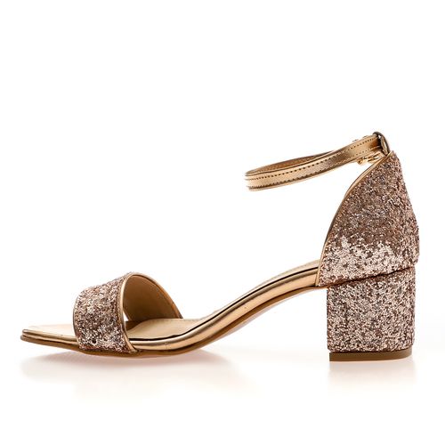 Champagne Soiree Mid Heel Sandal