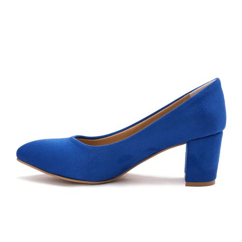 Blue Classic Suede High Heels