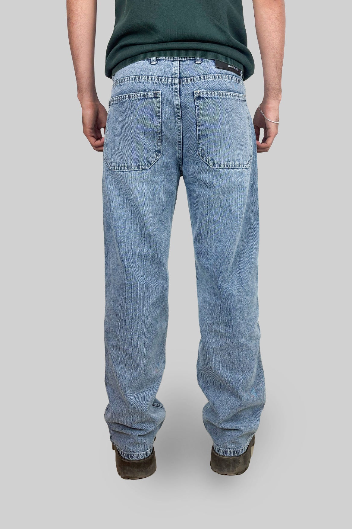 Wide Leg Jeans, Faded Blue
