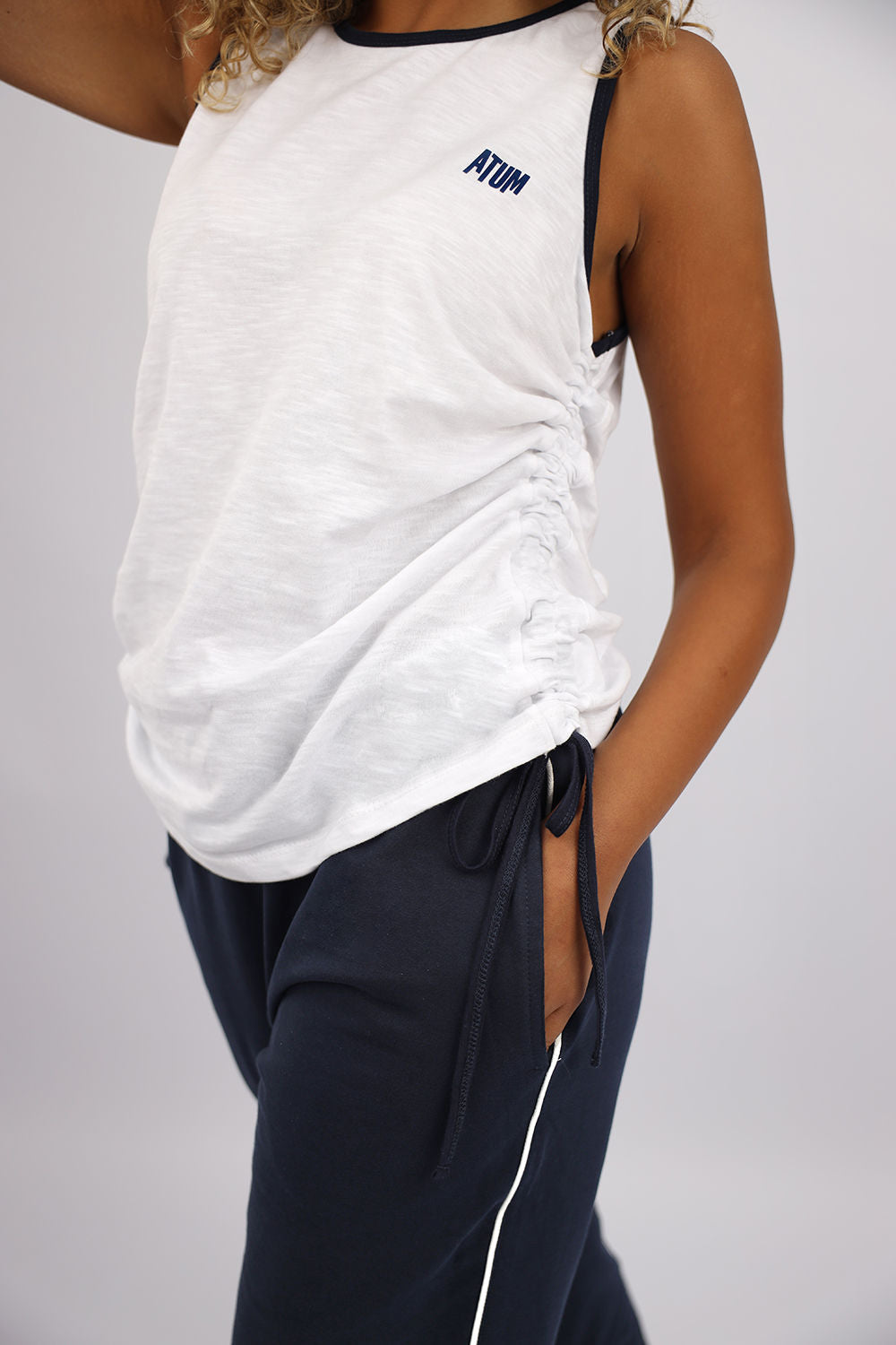Navy Elastic Cuff Active Sweatpants