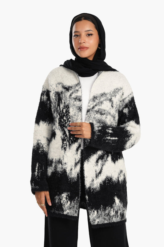 كارديجان فضفاض كبير الحجم