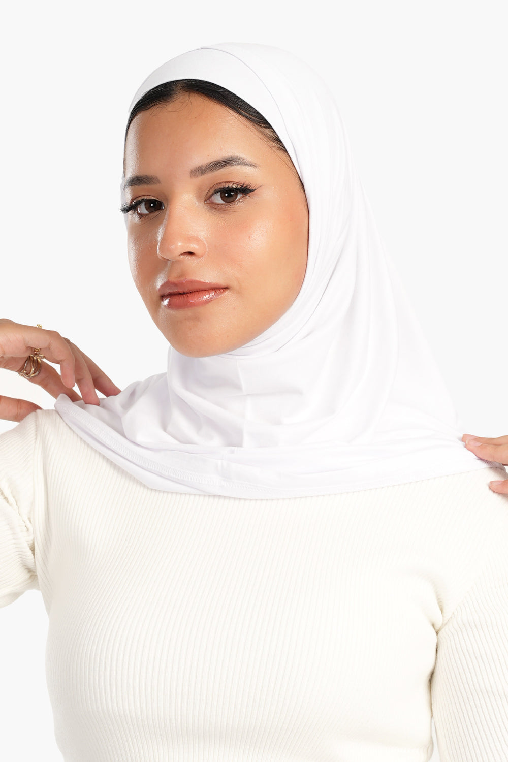 وشاح رأس سهل الارتداء من الفسكوز - قطعتان