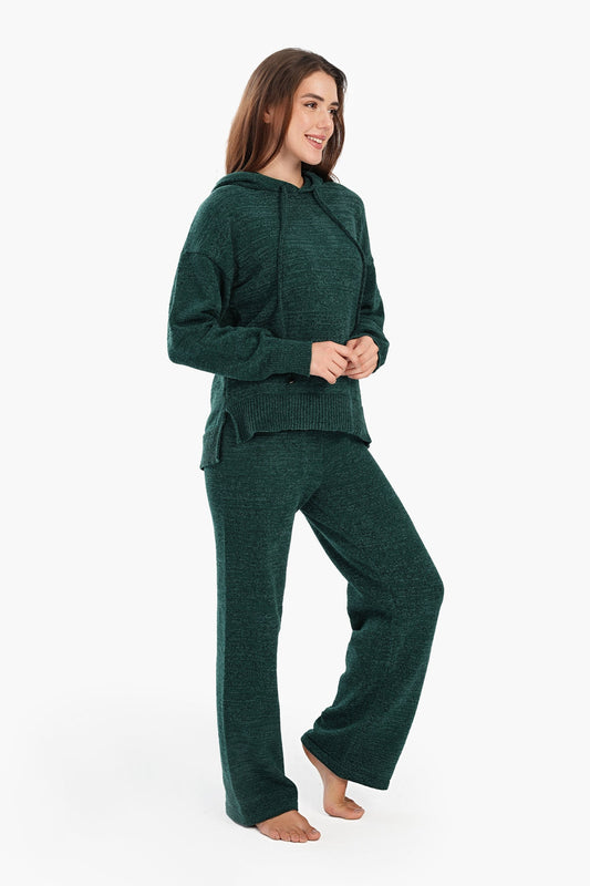 طقم بيجامة تريكو بغطاء للرأس