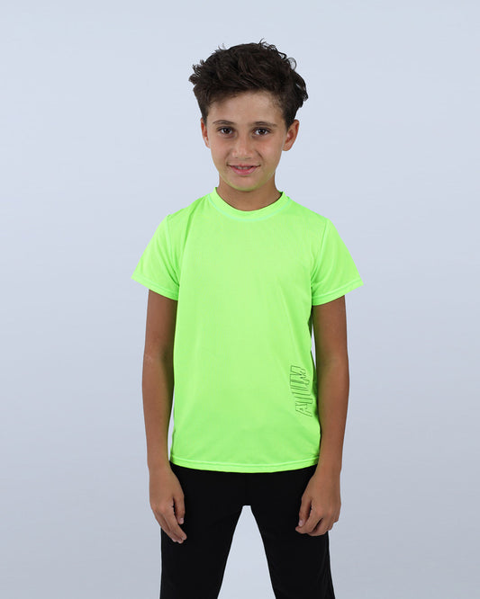 تي شيرت رياضي للتدريب السريع باللون الأخضر للأولاد