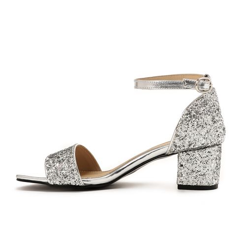 Silver Soiree Glitter Sandal