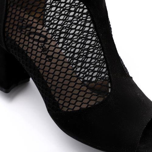 Mesh Side Suede Ankle Sandal