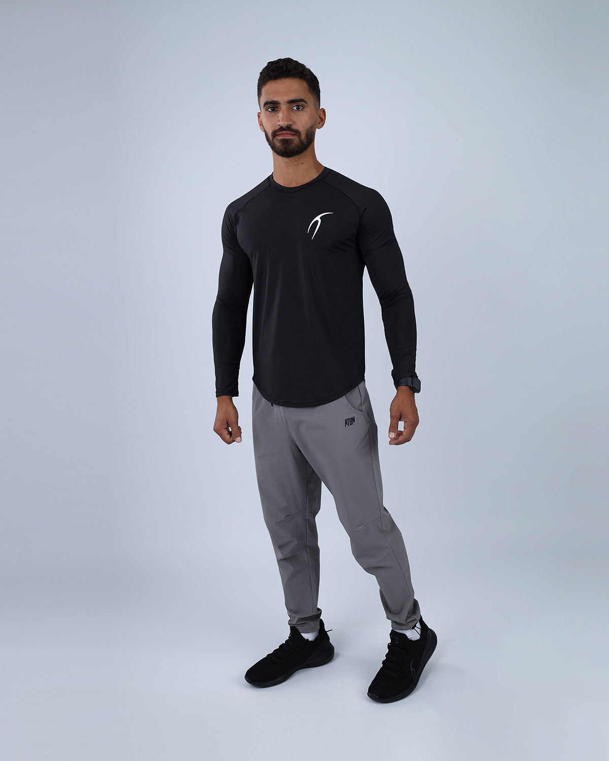 Black Long Sleeve Running T-shirt