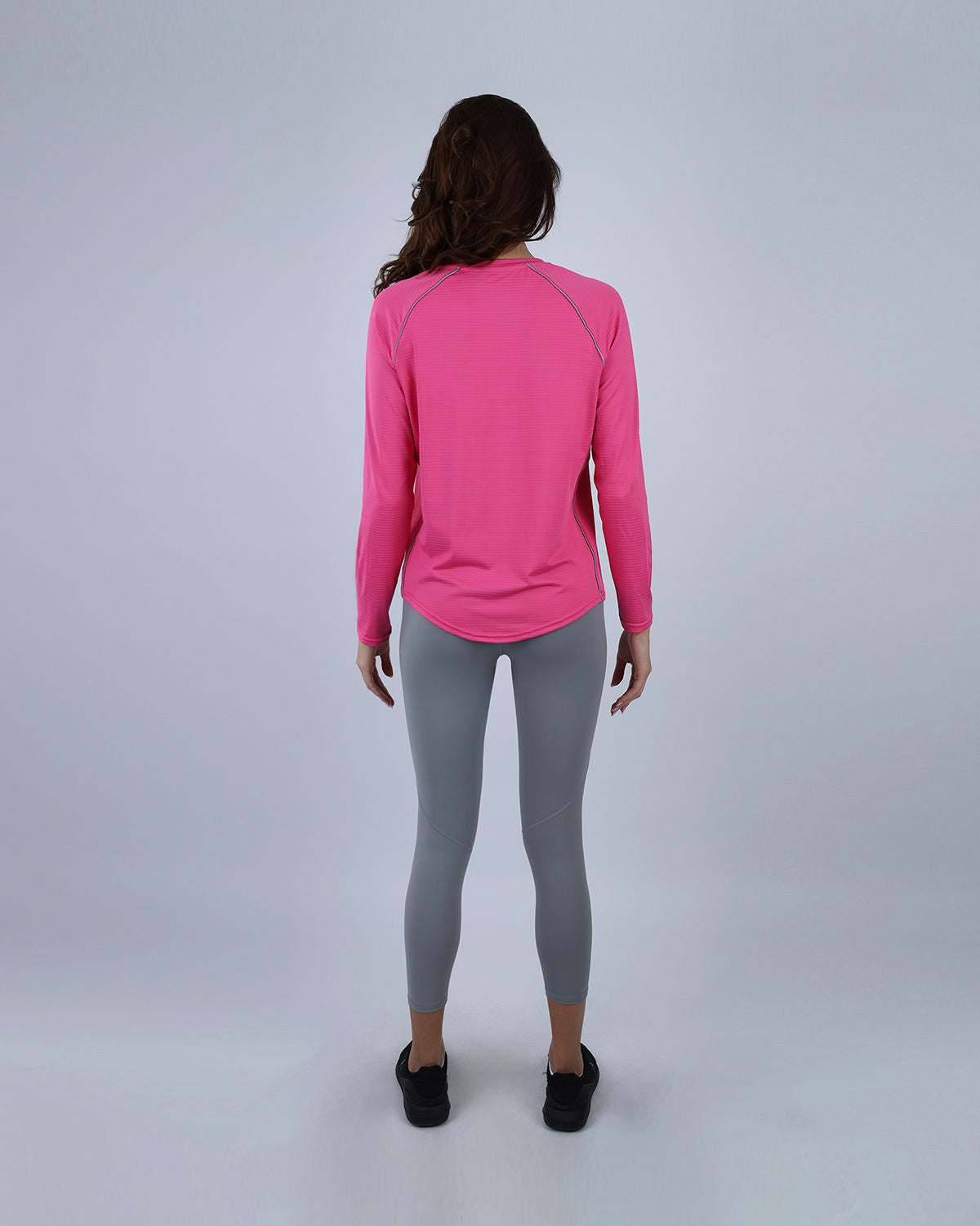 Fuchsia Slim Long Sleeve Sports Top