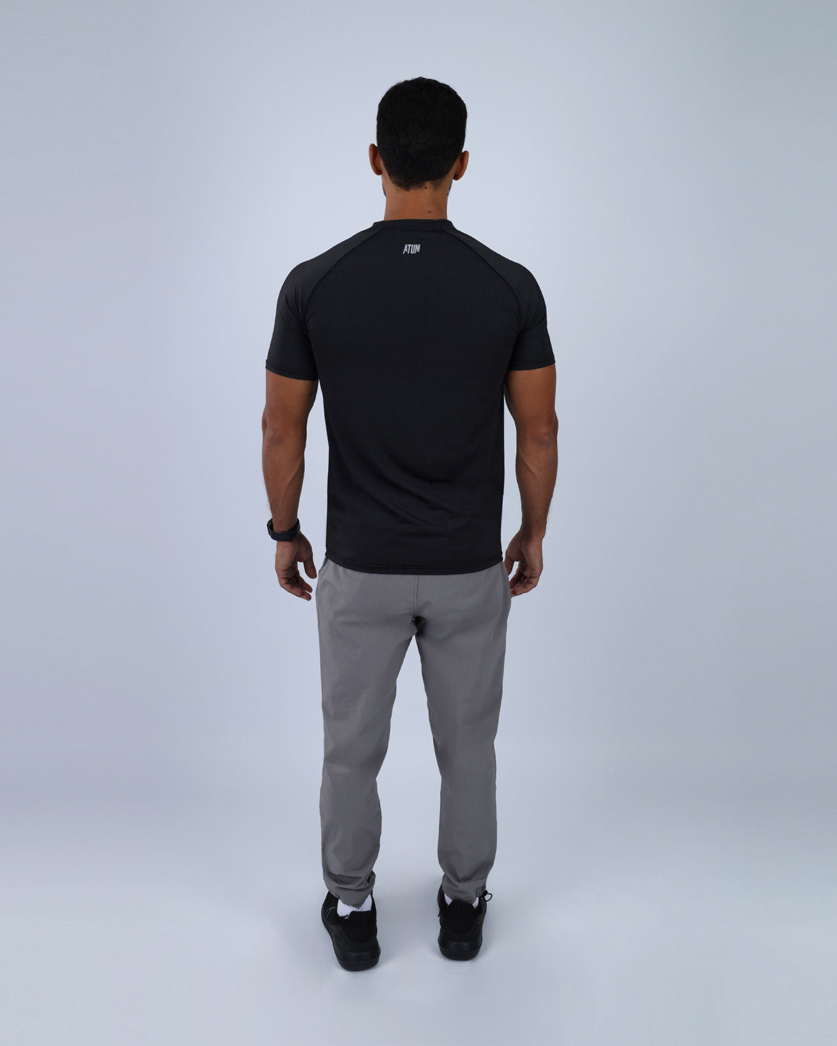 Black Dri-Fit Short-Sleeve Fitness Top