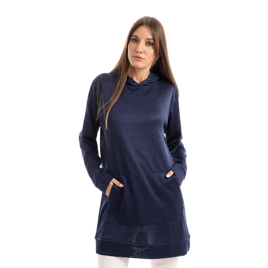 Kangaroo Pocket Long Hoodie - هودي طويل بجيوب متصلة