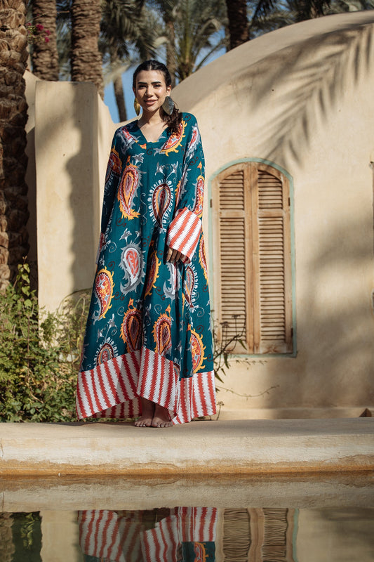 عباية فيسكوز ملونة