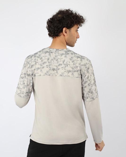 Light Gray Long Sleeve Fitness Top