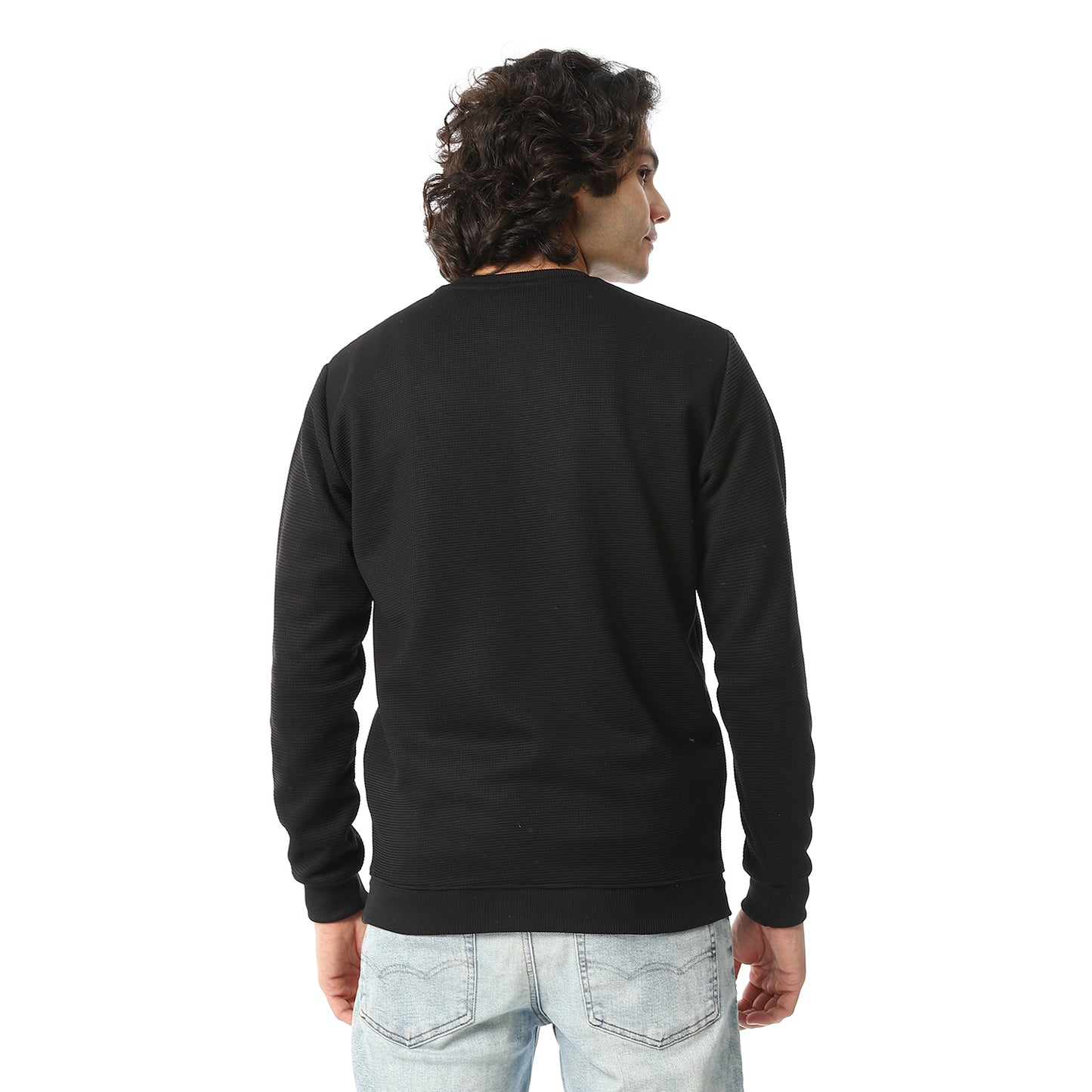 V-Neck Fog Knitted Pullover - بلوفر محبوك برقبة على شكل حرف V