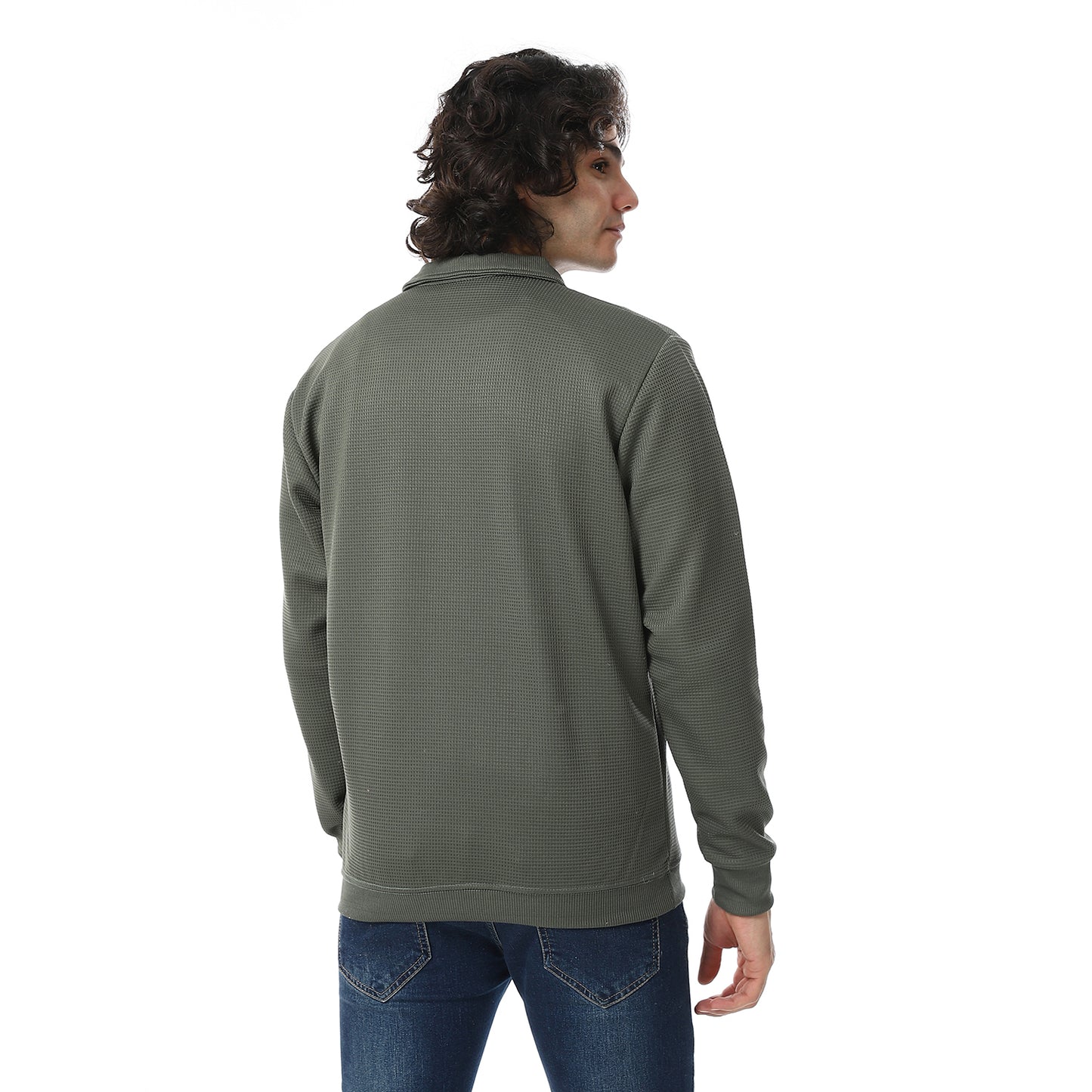 Knitted Zipped Sweatshirt