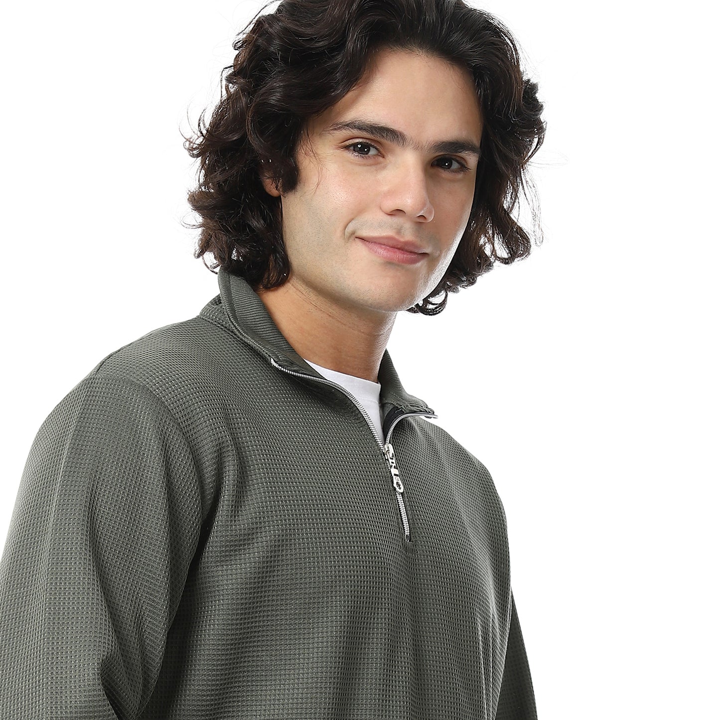 Knitted Zipped Sweatshirt