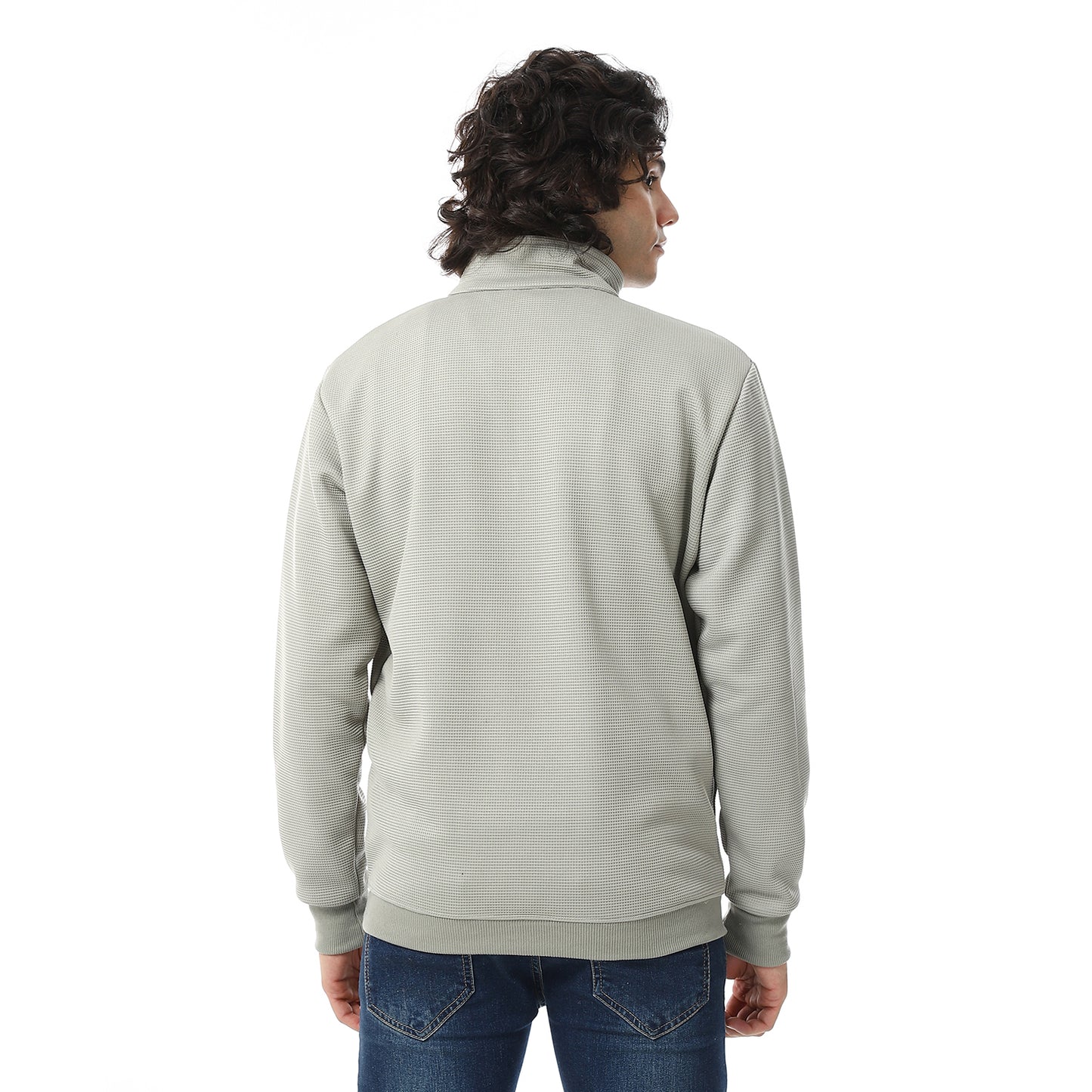 Knitted Zipped Sweatshirt