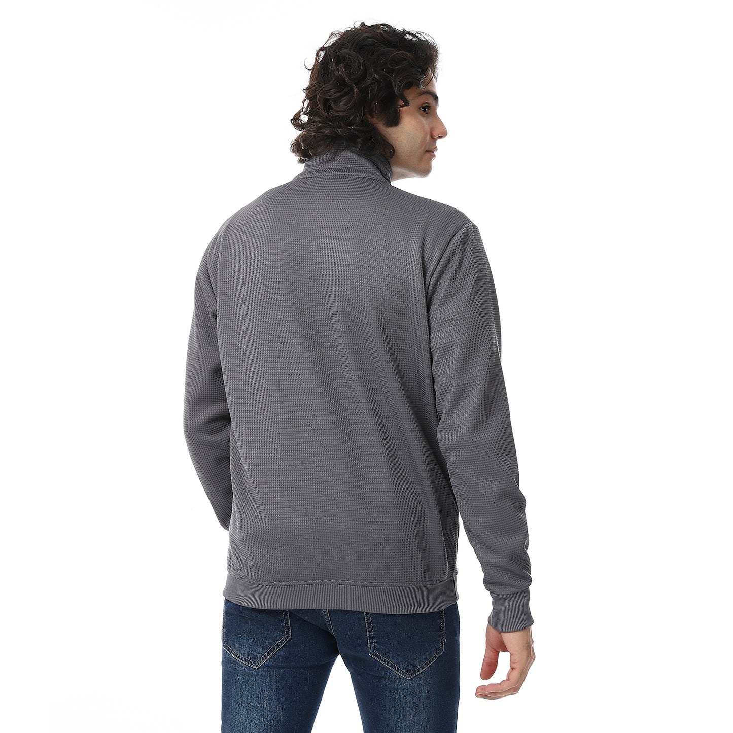 Knitted Zipped Sweatshirt