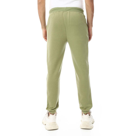 Plain Elastic Waist Sweatpants