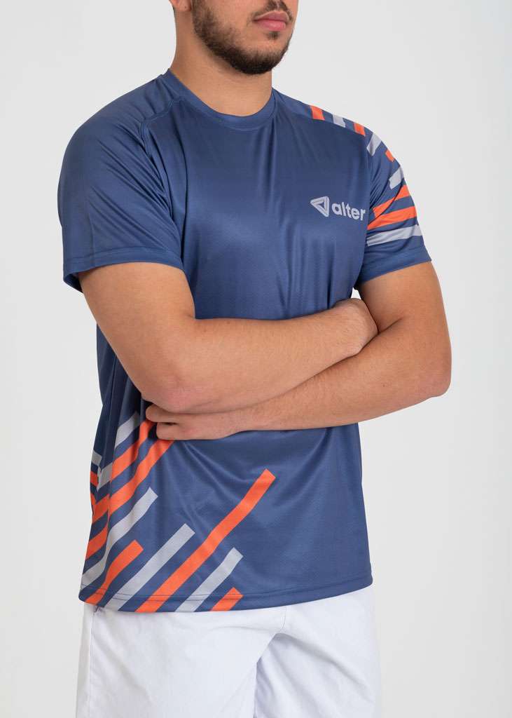 Alter Navy Crew Neck Active T-Shirt - تي شيرت رياضي Alter Navy برقبة دائرية