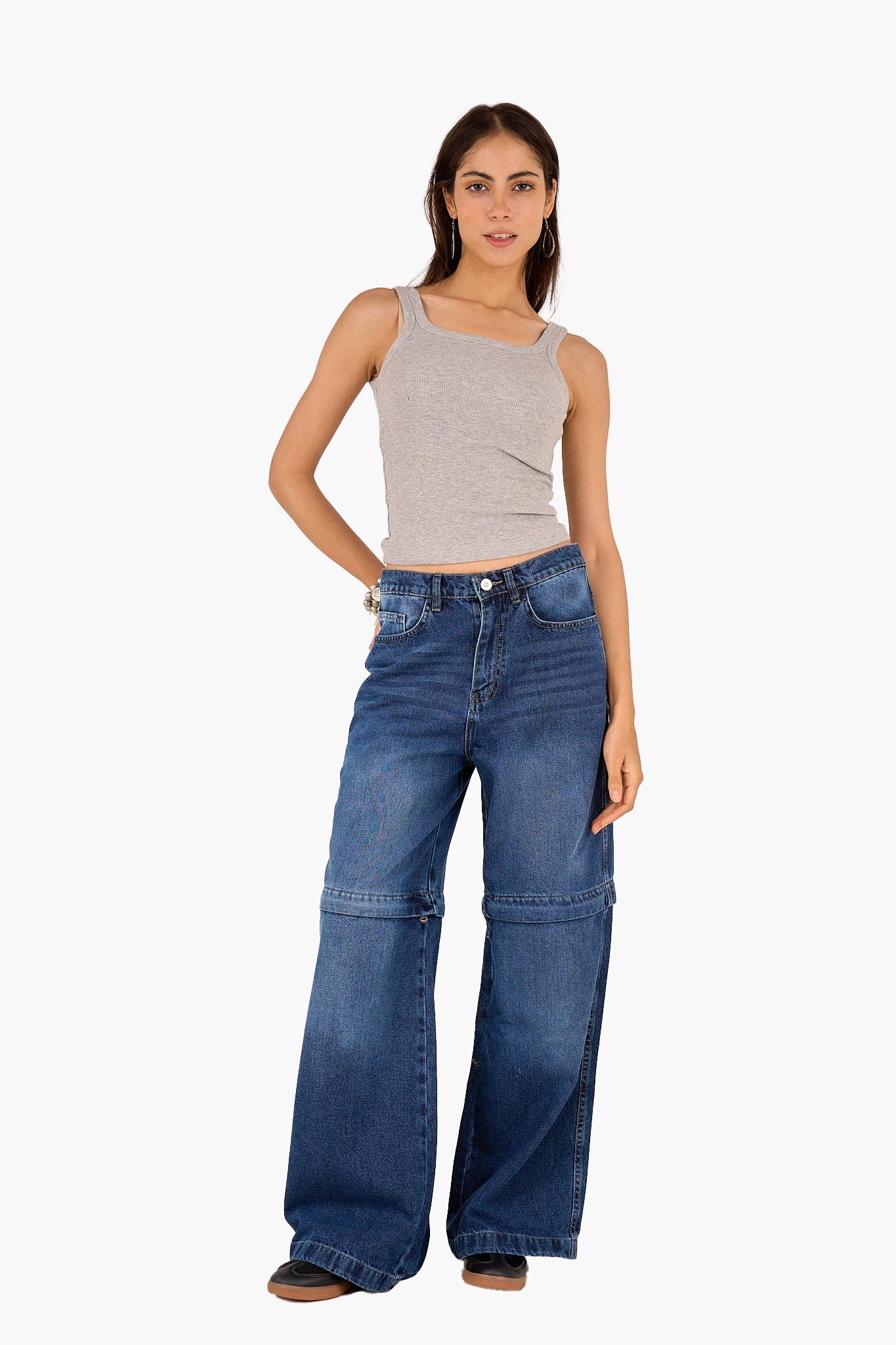 2 in 1 Convertible Denim Pants