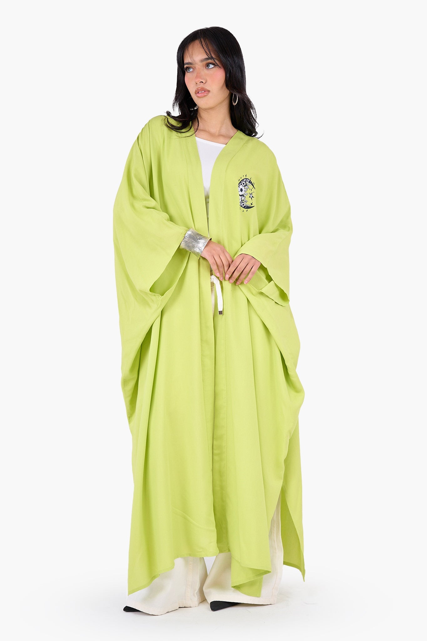 Embroidred Maxi Kimono