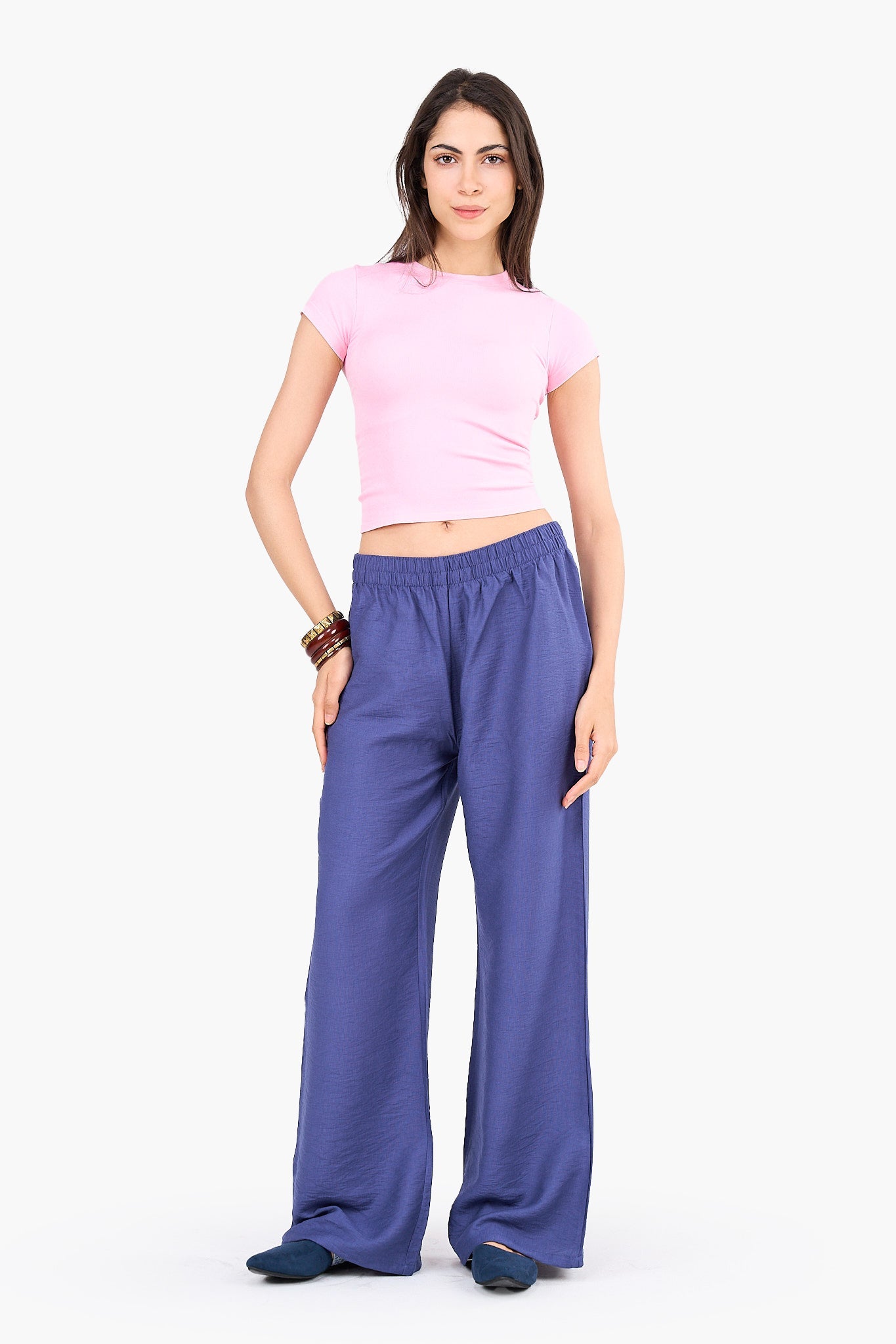 High Waist Straight Cut Pants