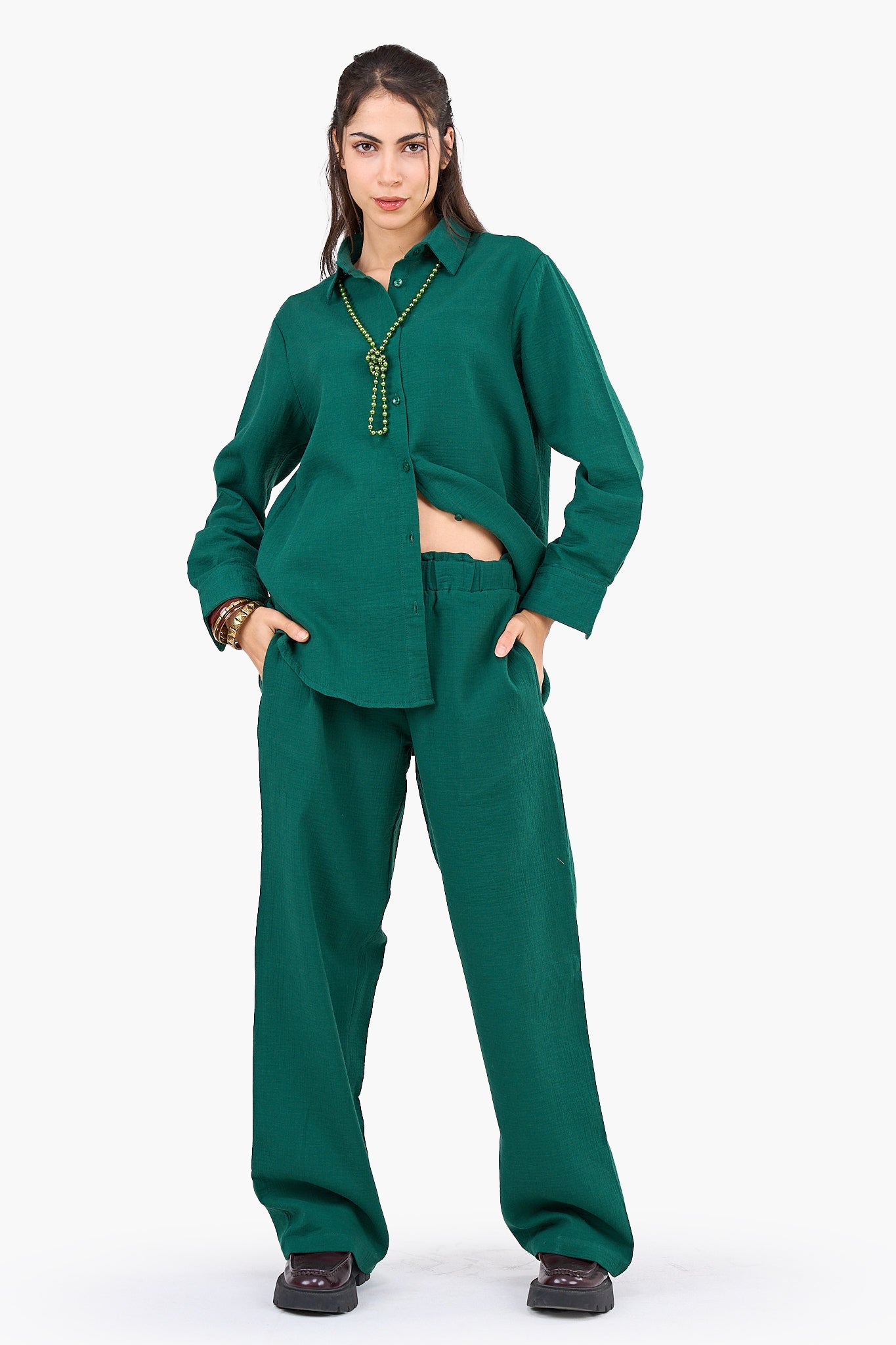 Relaxed Tencel Wide-Leg Pants