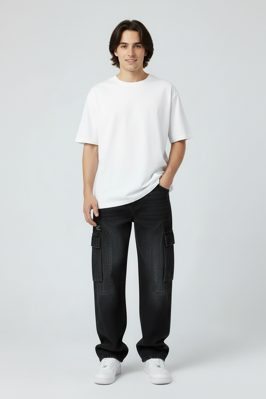 Cargo Baggy Pants, 100% Cotton
