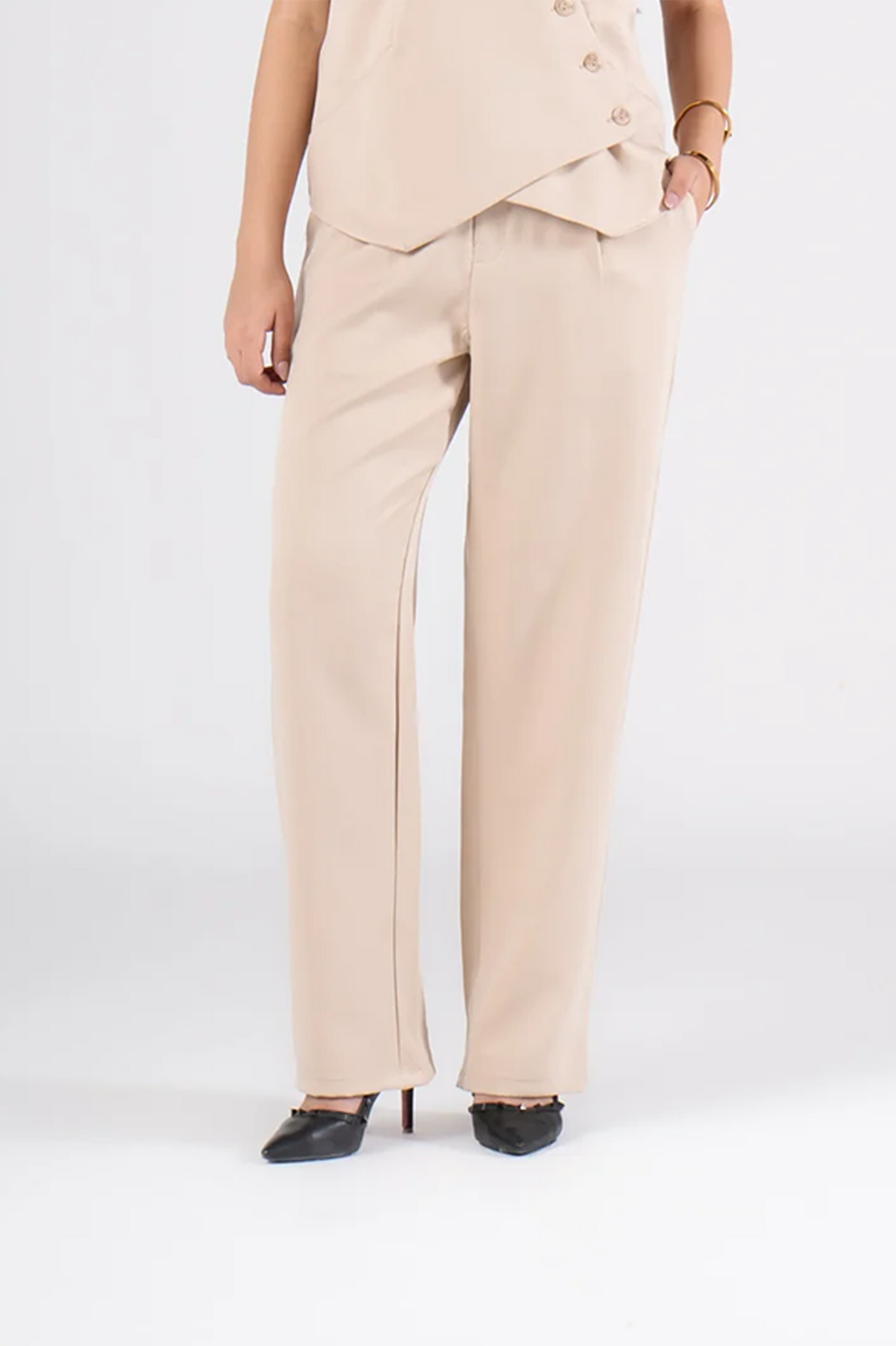 Beige Formal Pant