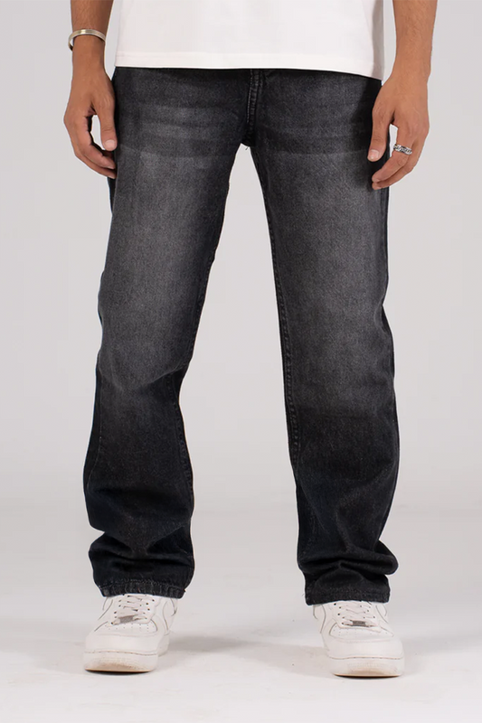 Faded Black Straight leg Pants