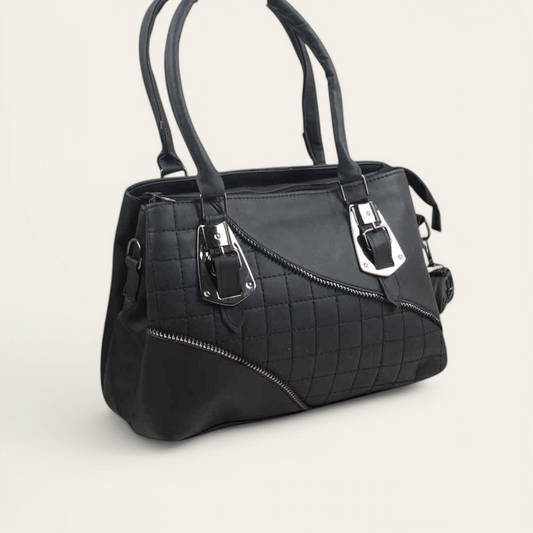 Black Chic Handbag with Strap