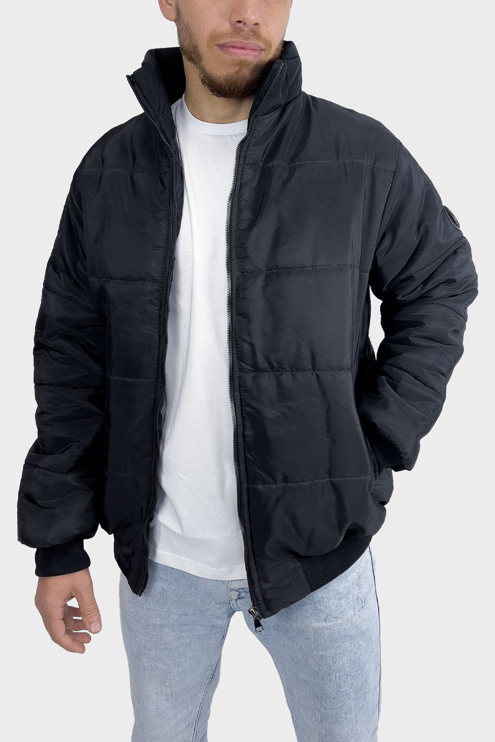 Black Waterproof Puffer Men Jacket
