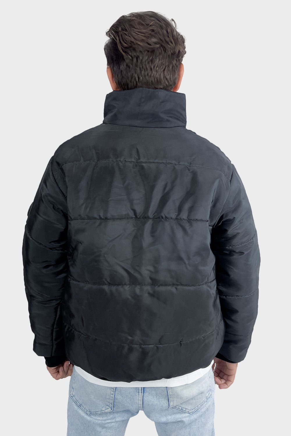 Black Waterproof Puffer Men Jacket