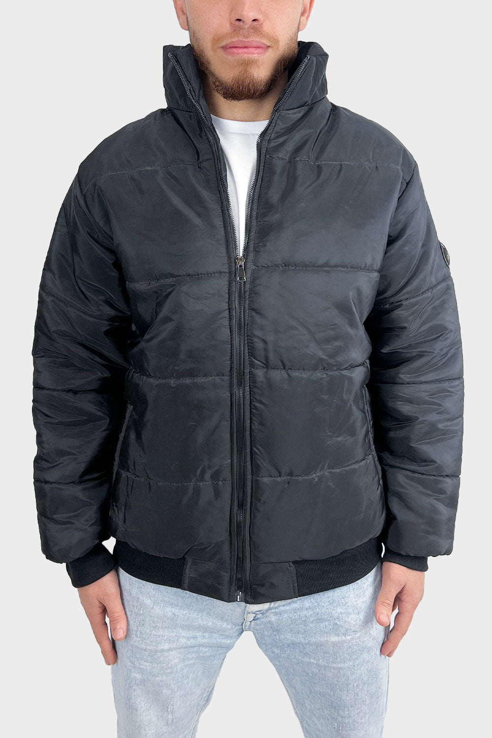 Black Waterproof Puffer Men Jacket