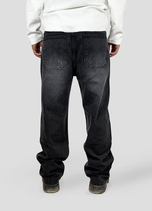 Black Baggy Fit Denim, 100% Cotton
