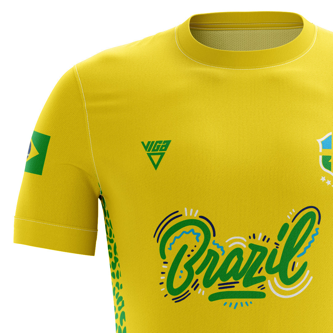 Viga Brazil Jersey T-shirt for Boys - تي شيرت فيجا برازيل جيرسي للأولاد