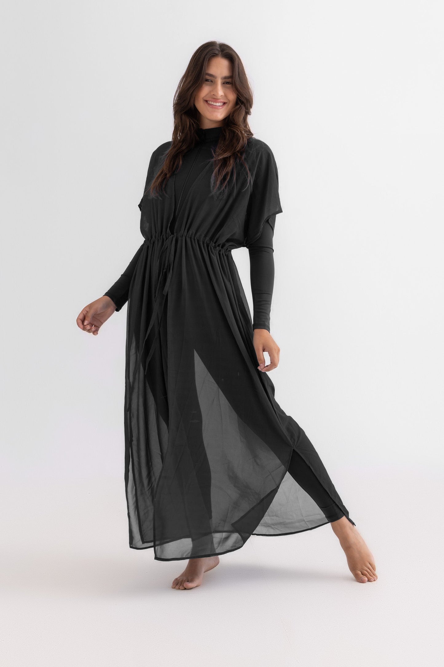 Black Chiffon Beach Dress