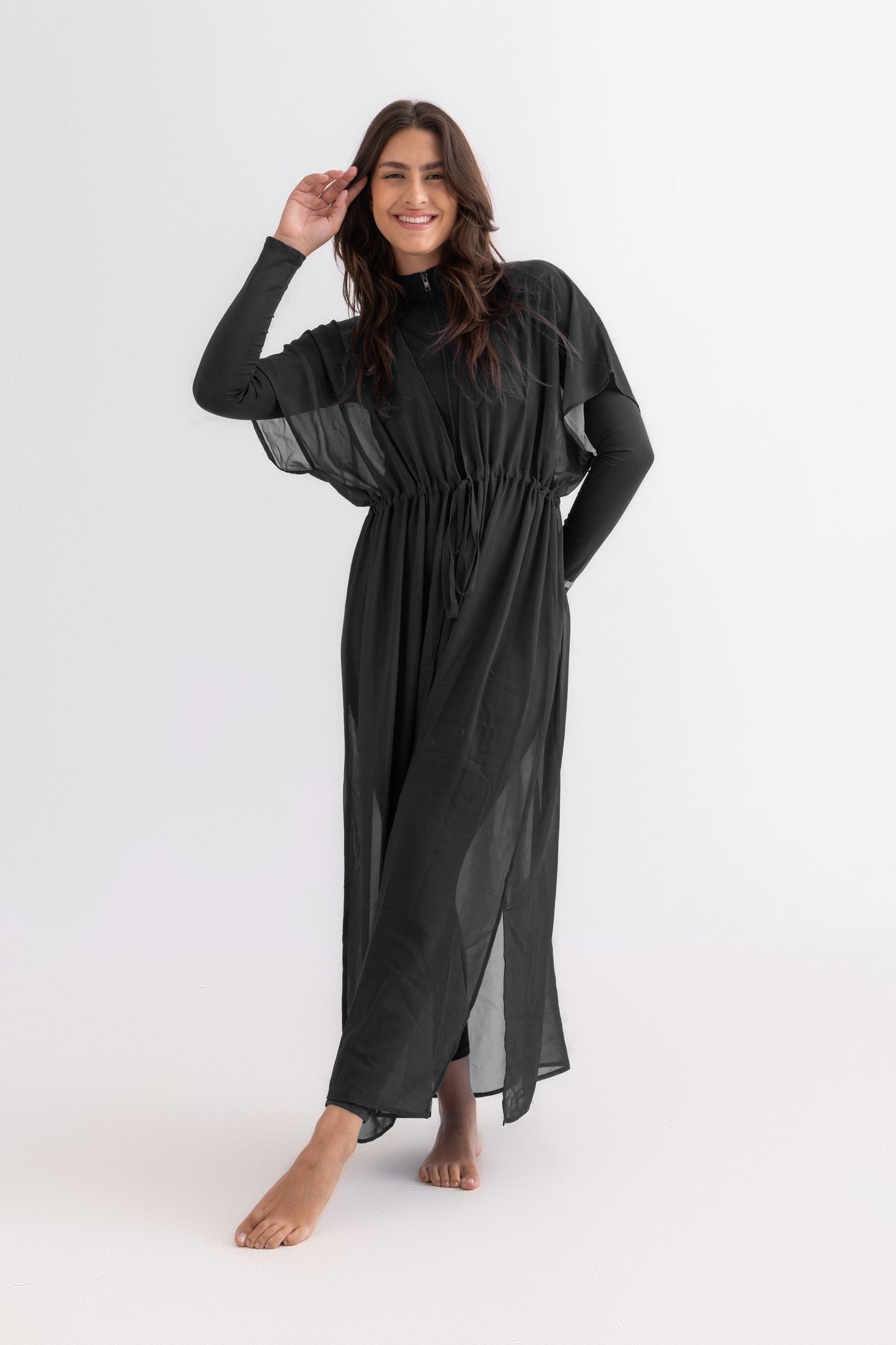 Black Chiffon Beach Dress