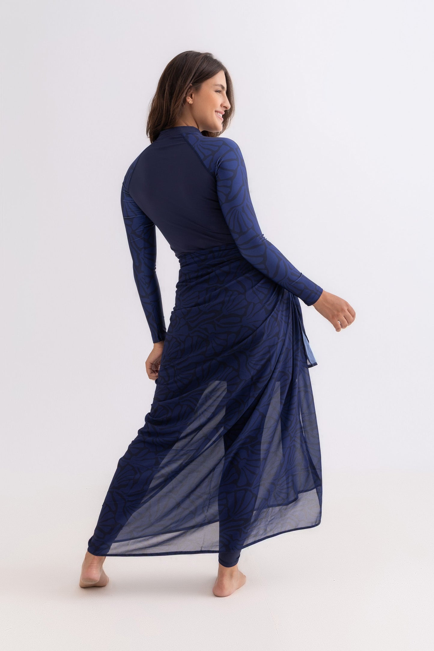 Sapphire Blue Chiffon Wrap Skirt