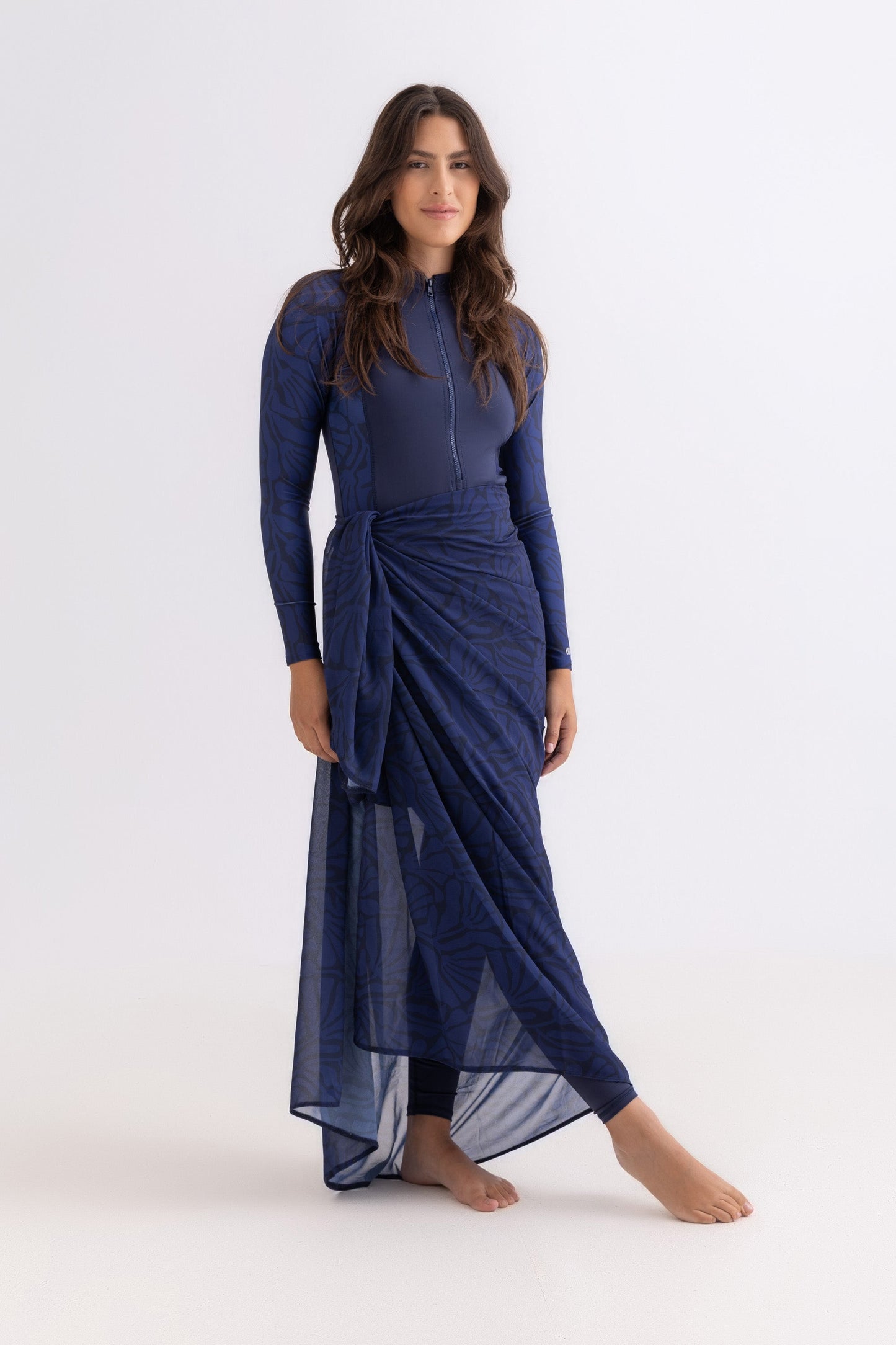 Sapphire Blue Chiffon Wrap Skirt