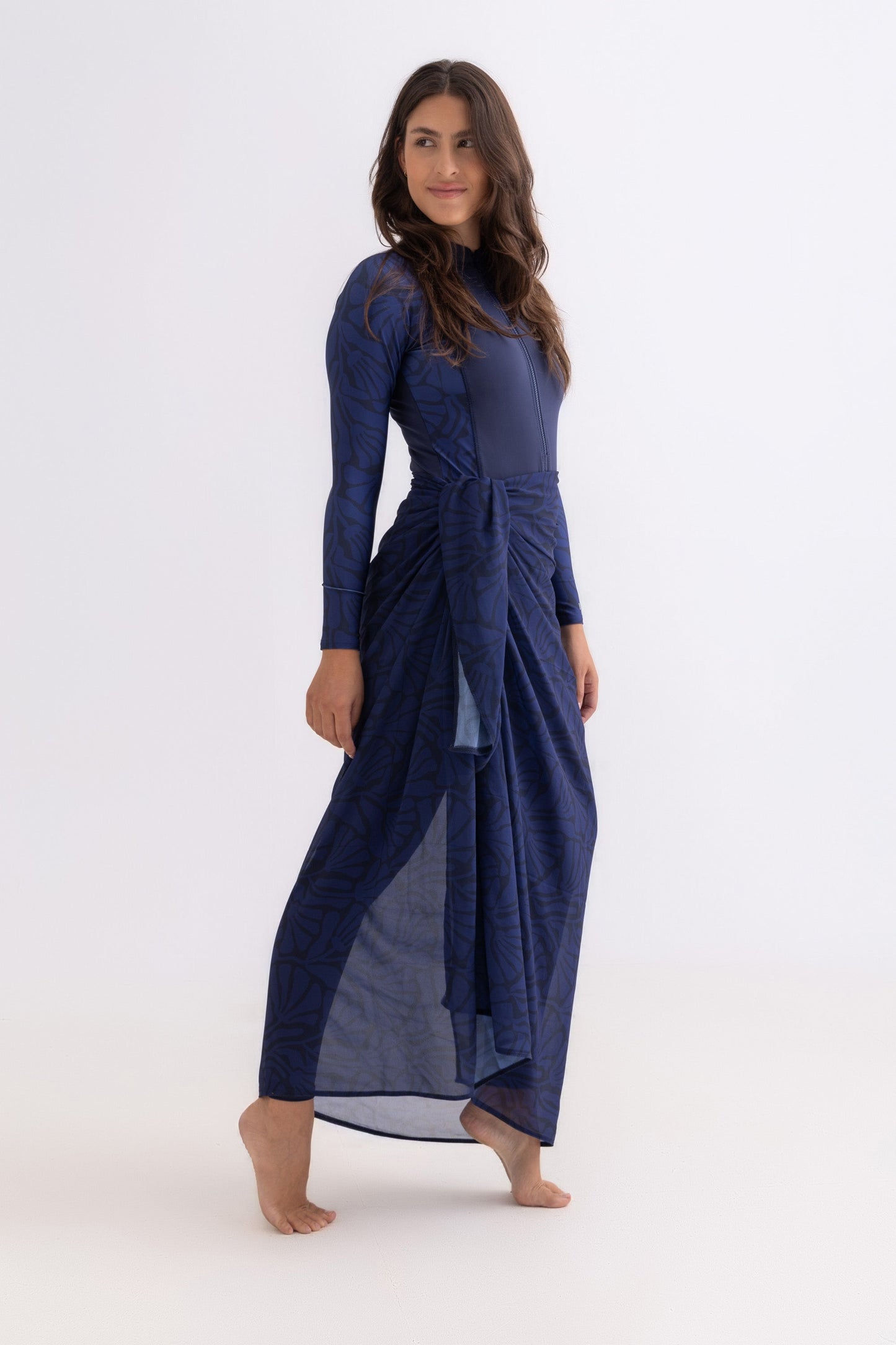 Sapphire Blue Chiffon Wrap Skirt
